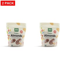 Whole Foods Market, Organic Roasted Unsalted Almonds, 10 Oz - Pack Of 2