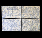 Toile Placemats Reversible Blue Red Canvas Romantic Music Scene French County