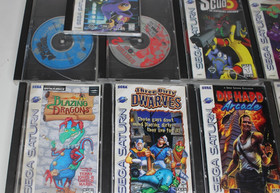 Sega Saturn Console MK-80000A w/ Controller Cables and Lot of games TESTED