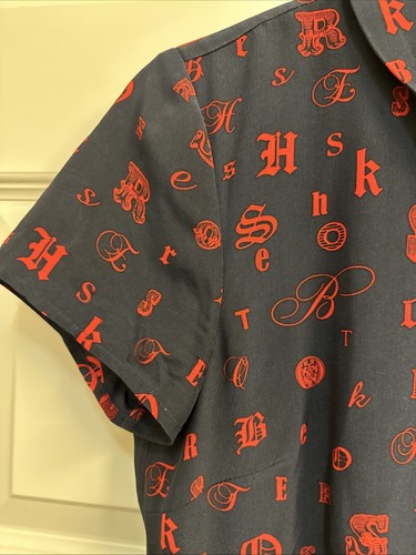 Brooks Brother Kleid rot Fleece Logo marine und rot Peter Pan Kragen Seide gefüttert 2 - Bild 4 von 12