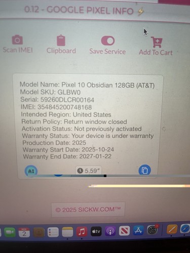Google - Pixel 10 128GB (At&T) - Obsidian - Picture 5 of 5