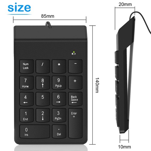 USB Numeric Keypad Numpad Portable Slim Mini 10 Key Number Pad Keyboard for L... - Picture 6 of 9