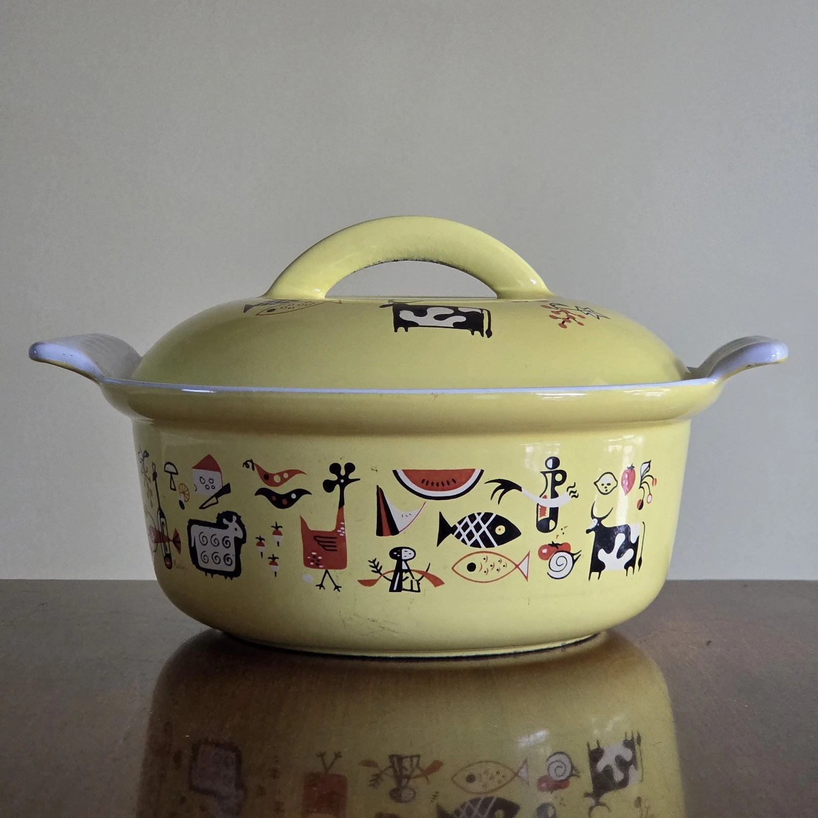 VTG Descoware Cast Iron Enamel Robert Markley MCM Belgium Small Dutch Oven Pot
Opens in a new window