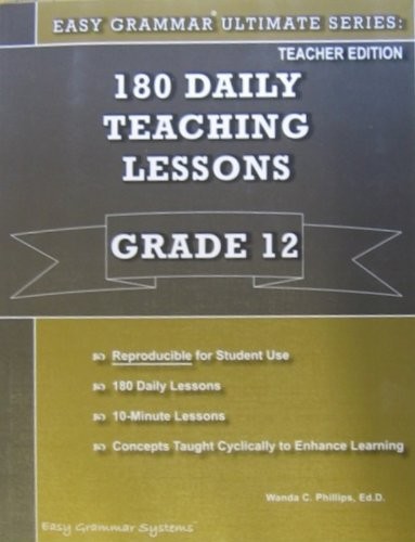 EASY GRAMMAR ULTIMATE SERIES GRADE 12 TEACHER By N/a *Excellent Condition* - Picture 1 of 1