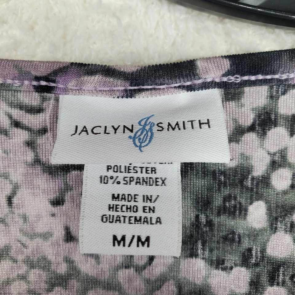 Top para mujer Jaclyn Smith mediano púrpura piel de serpiente elástico hada grunge caprichoso Foto 4 de 4