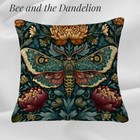 William Morris Inspired Butterfly Double Sided Plush Cushion Cover 45 x 45cms