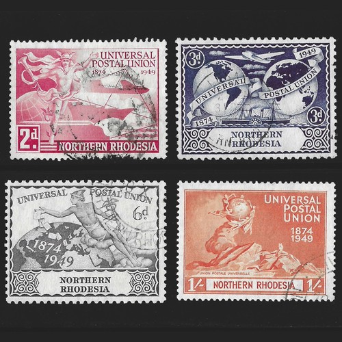NORDRHODESIEN 1949: 75 Jahre UPU Satz [gebraucht] [SG50/3]