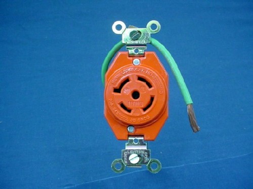 Leviton Iso Presa Blocca Torsione a Terra NEMA L23-20R 20A 347/600V 3ØY 2530-IG - Foto 1 di 3