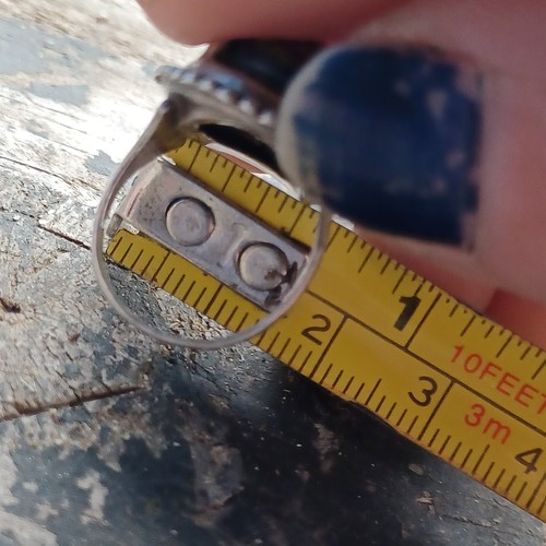 Blue Gold Natural stone Signed Sterling Sp Co Ring Navajo* See Pic For Size* - Picture 6 of 8