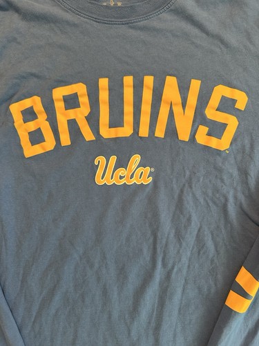 Official Champion UCLA Bruins NCAA Men’s 100% Cotton L/S Tee T-Shirt Blue Large - Picture 2 of 9