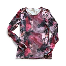 Terramar Cloud Nine 2.0 Midweight Long Sleeve Print Base Layer Top Size Medium