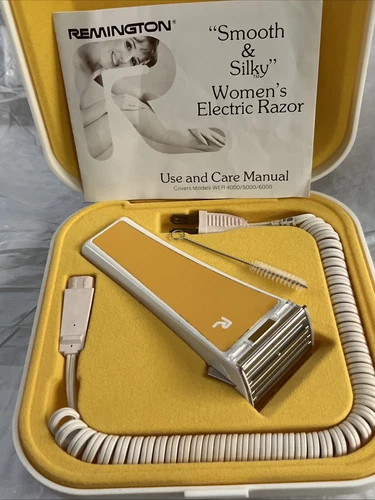 Remington Women's Electric Razor Shaver Smooth Silky Works In Case Vintage MCM - Picture 2 of 10