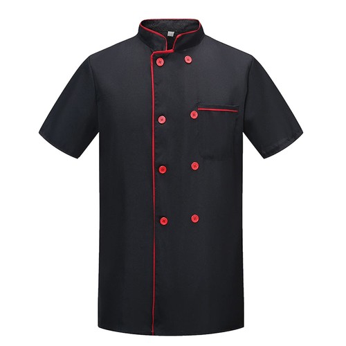 Short Long Sleeve Chef Uniform Unisex Overalls New Work Uniform Restaurant - Picture 13 of 21