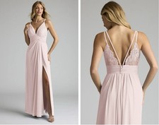 NWT Azazie Maren Allure bridesmaid dress size 2 blushing pink formal wedding