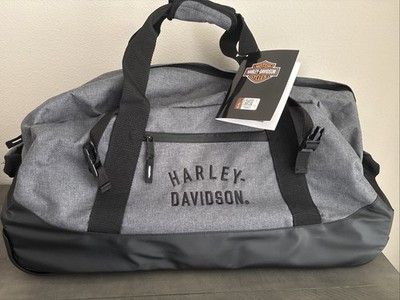 Harley Davidson Rugged Twill Rolling Duffels Black Gray bag with wheels 25 Inch