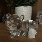 VTG Dale Tiffany 24% Lead Crystal PIG Art Glass Figurine Decorative paperweight 