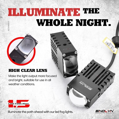 Ultra-thin Led Headlight Bumper Fog Lamps Grille Work Lights Spotlights Kit 12V - Picture 2 of 12