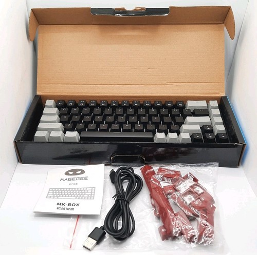 MageGee Portable 60% Mechanical Gaming Keyboard Grey MK-Box LED Backlit SWITCHES