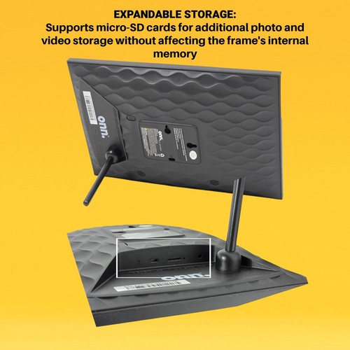 ONN 10” Wi-Fi Digital Picture Frame Free Frameo app (iOS & Android) 16GB - Picture 4 of 11