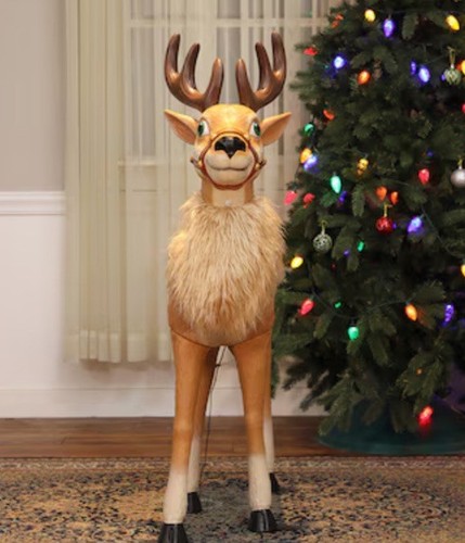 4 Fuß Animatronic Rentier - Weihnachtsdekoration - drinnen/draußen - Neu in OVP - Bild 8 von 14