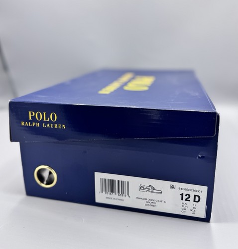 Polo Ralph Lauren Herren Ranger Leder Bootsschuh, braunes Leder, Größe 12 D - Bild 10 von 10