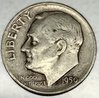 1950-S Roosevelt Dime Circulated Condition 90% Silver Better Date US Coin- 3476