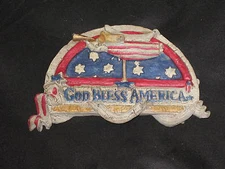 Decorative Refrigerator Magnet God Bless America Angel Red White Blue NEW!