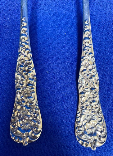 VTG Dominick & Haff Sterling Silver Serving Fork & Spoon Rococo Pattern! 100 - Picture 5 of 7
