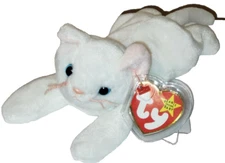 Ty Beanie Baby - FLIP the White Cat 7.5" NEW MWMTs Plush Stuffed Animal Toy