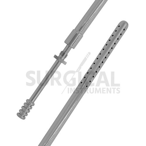 POOLE Suction Tube 8.75" With 30 French O.D. Straight Stainless  German Grade - Picture 9 of 9