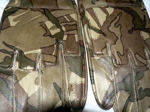 British Milita Desert DPM Gloves Combat Soft Leather/Biker/Camouflage Hicking. - Picture 23 of 30