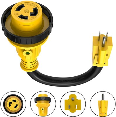 New ETS 30-15 RV Electrical Adapter 15 Amp Male To 30 A Female Plug 1 New ETS 30-15 RV Electrical Adapter 15 Amp Male To 30 A Female Plug 1