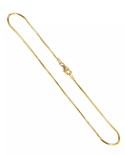Damen FAS Gold 925 Sterlingsilber Vermeil Charm Schlangenkette Armband 7,25"