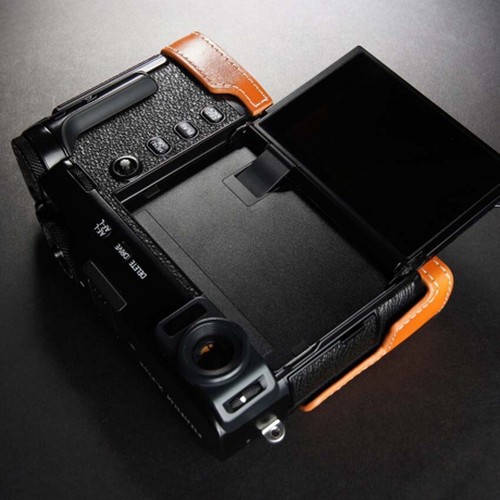 Nuevo bolso de media funda de cuero genuino hecho a mano para cámara para Fujifilm X-PRO3 - Imagen 6 de 14