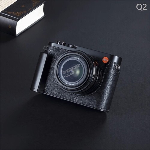 Half Case For Leica Q3 Q2 Q QP Genuine Leather Insert Camera Cover Handmade - Picture 14 of 27