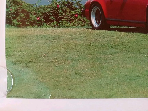 Póster Porsche Skyline 1986 original vintage rojo 911 Carrera Seattle raro  - Imagen 4 de 7