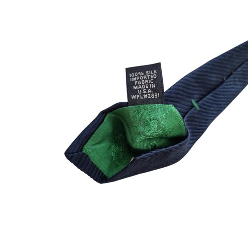 Tommy Hilfiger Krawatte Herren 100% Seide Texterd gestreift rot weiß blau Made in USA - Bild 8 von 10