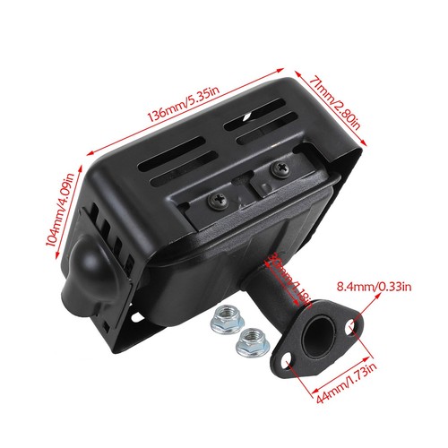 Silenciador de tubo de escape de alta calidad para motor de gas GX120 GX160 GX200 168F 170F NUEVO - Imagen 2 de 11