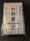 Wooden Disposable Chopsticks 40 Pair Individual Wrapped Minato