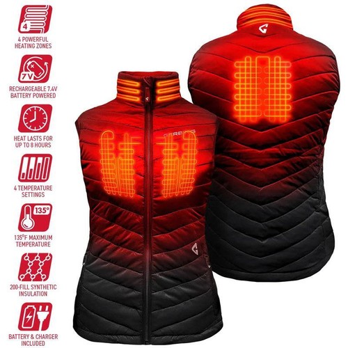 Gerbing 7V Khione 2.0 Women's Heated Vest Black Puffer Water Resistant XS-XL - Picture 5 of 6