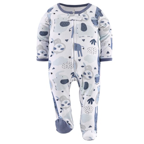 Blue Safari 3 Pack Footed 100% Cotton Sleepers - 6-9 Months - Baby Boy - Bild 4 von 7