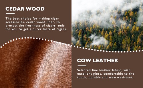 Premium Cedar Wood Cigar Travel Case - Elegant Design for Cigar Lovers on the Go - Picture 10 of 12