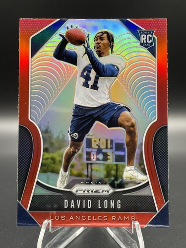 2019 Panini Prizm Rookies Prizm Red David Long #386 Packers RC LA Rams - Bild 1 von 2