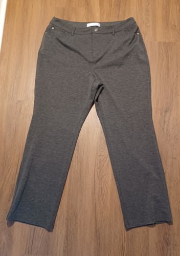 Croft & Barrow Damen grau meliert Anzughose Hose Stretch Gr. 16 kurz