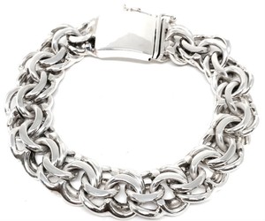 Taxco Mexican 925 Heavy Sterling Silver Men S Chain Link Bracelet Image Is Loading Taxco Mexican 925 Heavy Sterling Silver Men 039