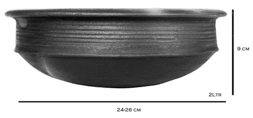 Unglazed Terracotta Clay Pottery Mud Pot/Earthen Handi Kadhai Combo 3 L & 2 L - Picture 4 of 6