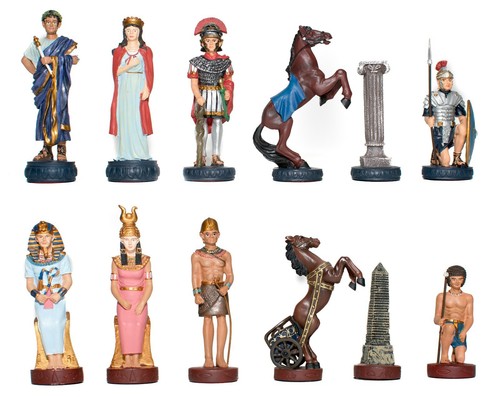 Römer und Ägypter Schachset komplett mit Designern Schachbrett von Cambor - Bild 4 von 12