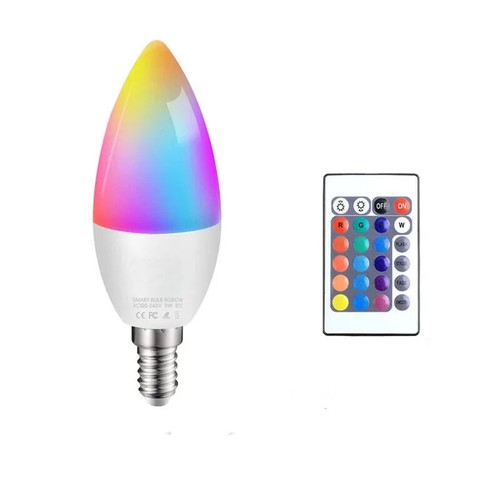 Smart LED Candle Bulb E14/E12/E26/E27/B22 RGB Light Remote Dimmable Home - Picture 7 of 11