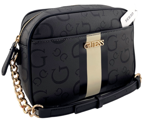 GUESS Brecken LOGO CROSSBODY SHOULDER BAG HANDBAG Coal Black AUTHENTIC New BNWT - Picture 6 of 15