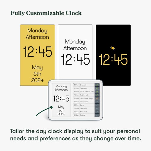 Relish Day - Dementia Clock with Daily Task Manager, HD Large Screen Digital ... - Picture 4 of 6
